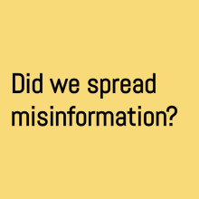 Spread of Misinformation