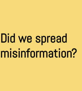 Spread of Misinformation